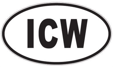 ICW - 3 Letter Initials Oval Magnet