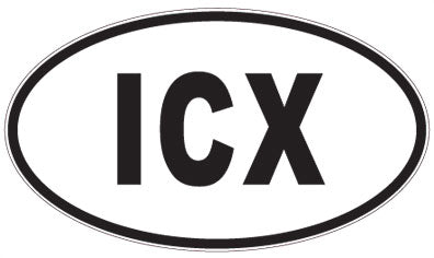 ICX - 3 Letter Initials Oval Magnet