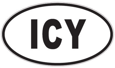 ICY - 3 Letter Initials Oval Magnet