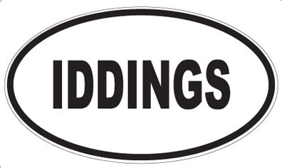 IDDINGS - Oval Magnet