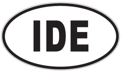 IDE - 3 Letter Initials Oval Sticker