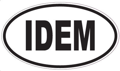 IDEM - Oval Sticker