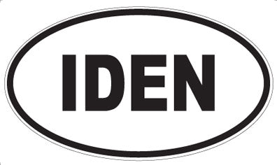 IDEN - Oval Magnet
