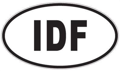 IDF - 3 Letter Initials Oval Magnet