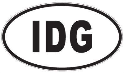 IDG - 3 Letter Initials Oval Sticker