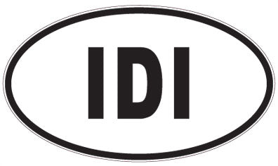 IDI - 3 Letter Initials Oval Magnet