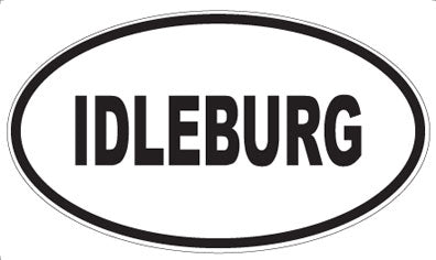 IDLEBURG - Oval Magnet