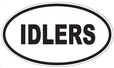 IDLERS - Oval Sticker