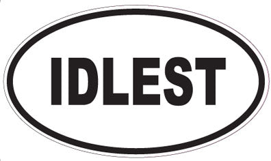 IDLEST - Oval Sticker
