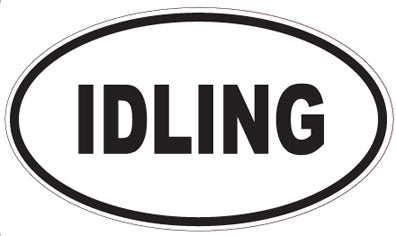 IDLING - Oval Sticker