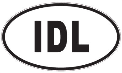 IDL - 3 Letter Initials Oval Magnet