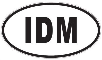 IDM - 3 Letter Initials Oval Magnet