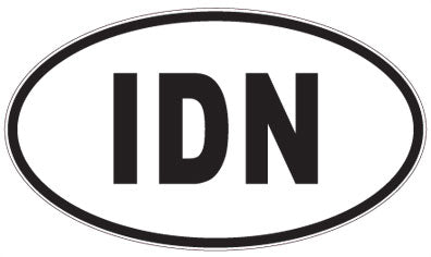 IDN - 3 Letter Initials Oval Magnet