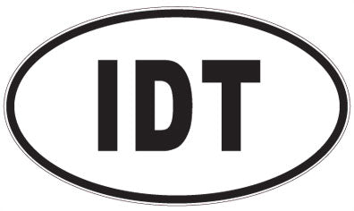 IDT - 3 Letter Initials Oval Magnet
