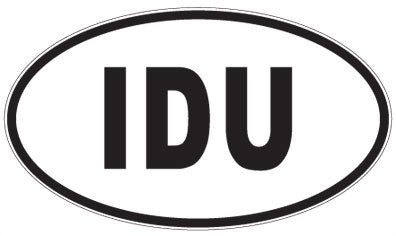 IDU - 3 Letter Initials Oval Magnet