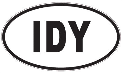 IDY - 3 Letter Initials Oval Sticker