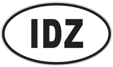 IDZ - 3 Letter Initials Oval Sticker