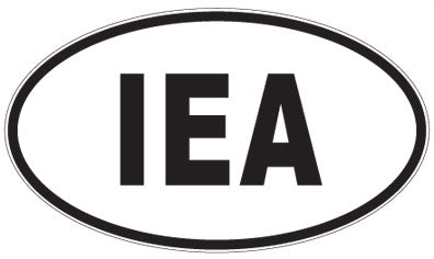 IEA - 3 Letter Initials Oval Sticker