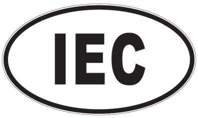 IEC - 3 Letter Initials Oval Sticker