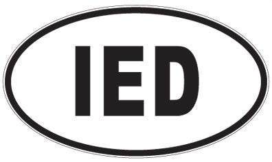 IED - 3 Letter Initials Oval Sticker