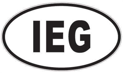 IEG - 3 Letter Initials Oval Magnet