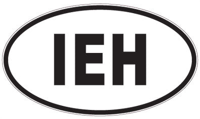 IEH - 3 Letter Initials Oval Magnet