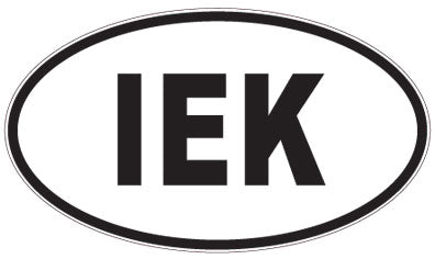 IEK - 3 Letter Initials Oval Magnet