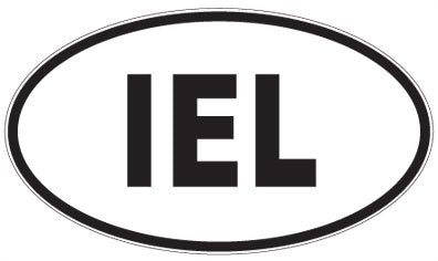IEL - 3 Letter Initials Oval Sticker