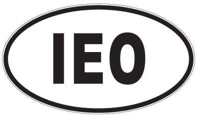 IEO - 3 Letter Initials Oval Sticker