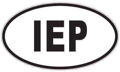 IEP - 3 Letter Initials Oval Magnet