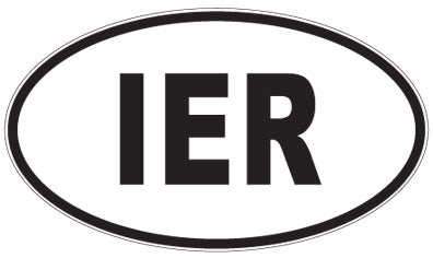 IER - 3 Letter Initials Oval Sticker