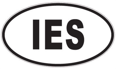 IES - 3 Letter Initials Oval Magnet