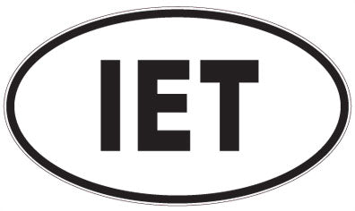 IET - 3 Letter Initials Oval Magnet