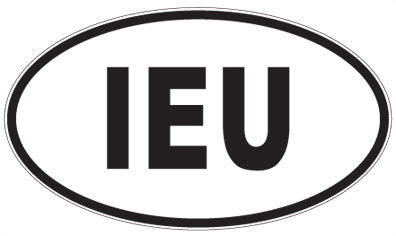 IEU - 3 Letter Initials Oval Magnet
