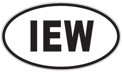 IEW - 3 Letter Initials Oval Magnet