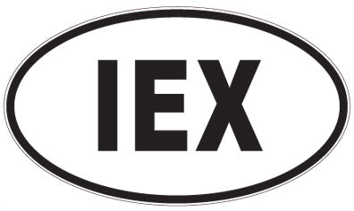 IEX - 3 Letter Initials Oval Magnet