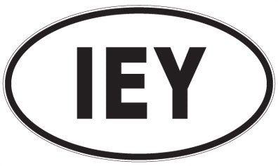 IEY - 3 Letter Initials Oval Sticker