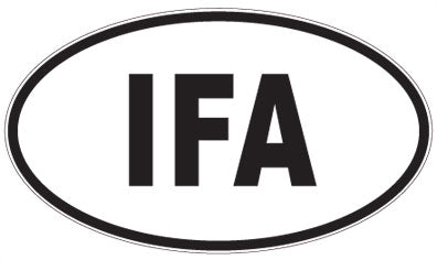 IFA - 3 Letter Initials Oval Sticker