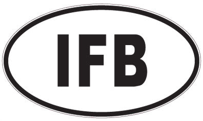 IFB - 3 Letter Initials Oval Magnet