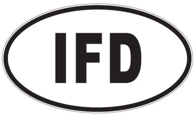 IFD - 3 Letter Initials Oval Magnet