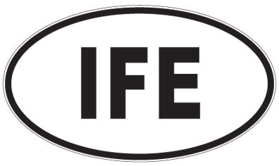 IFE - 3 Letter Initials Oval Sticker