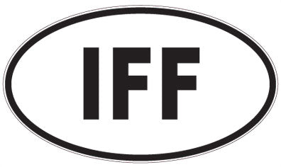 IFF - 3 Letter Initials Oval Magnet