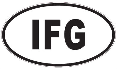 IFG - 3 Letter Initials Oval Magnet