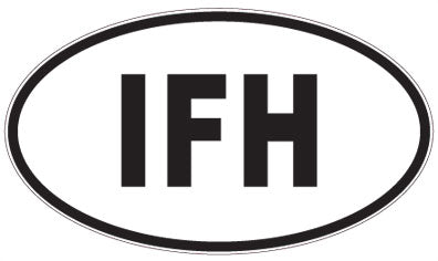 IFH - 3 Letter Initials Oval Magnet