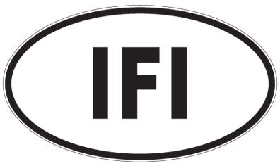 IFI - 3 Letter Initials Oval Sticker