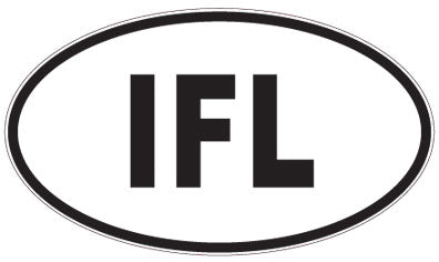 IFL - 3 Letter Initials Oval Magnet
