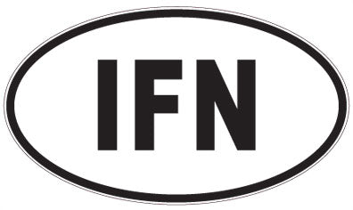 IFN - 3 Letter Initials Oval Magnet