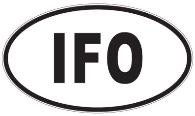 IFO - 3 Letter Initials Oval Magnet