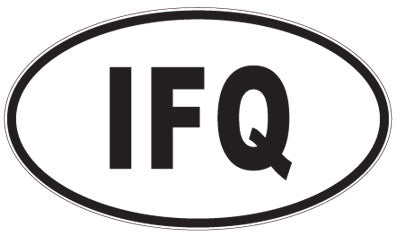 IFQ - 3 Letter Initials Oval Magnet
