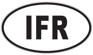 IFR - 3 Letter Initials Oval Sticker